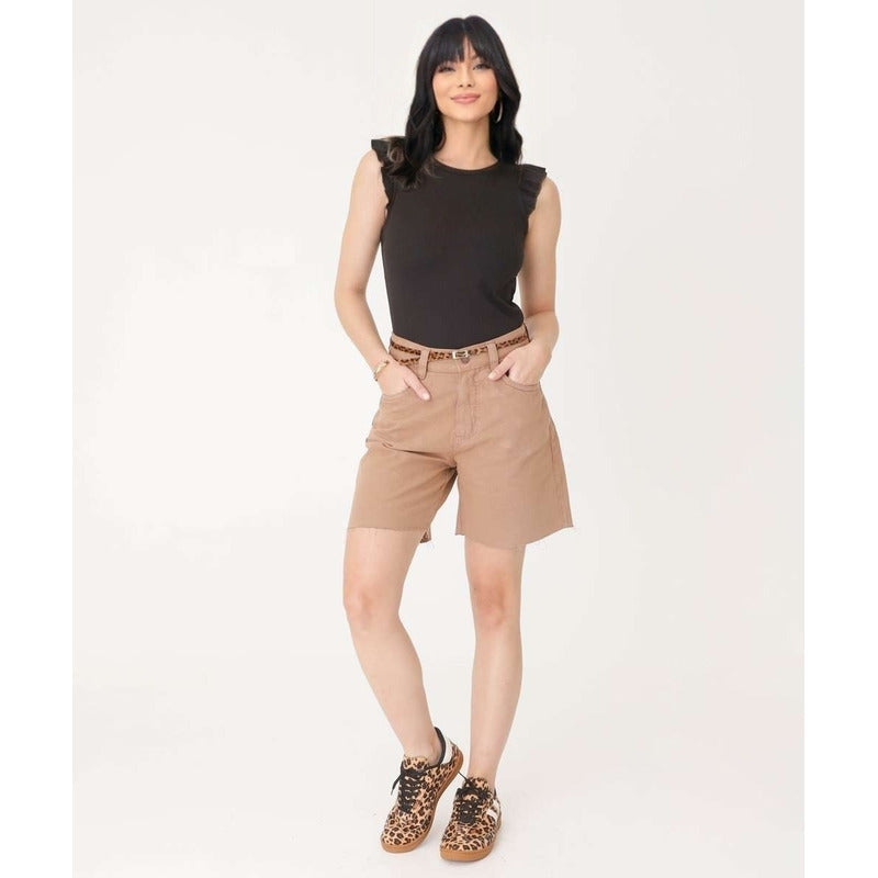 Blusa Feminina Canelada Com Babado Estilo E Conforto