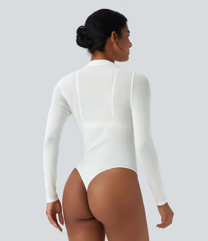 Body Tule Liso Branco – Sofisticação e Versatilidade em uma Peça