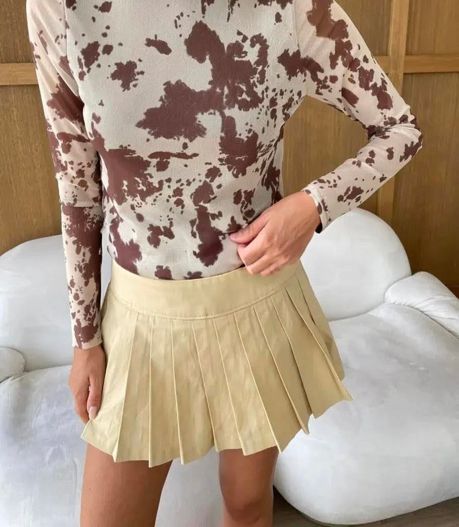 Body Tule Vaquinha Animal Print Manga Longa Transparente Segunda Pele Moda Blogueira
