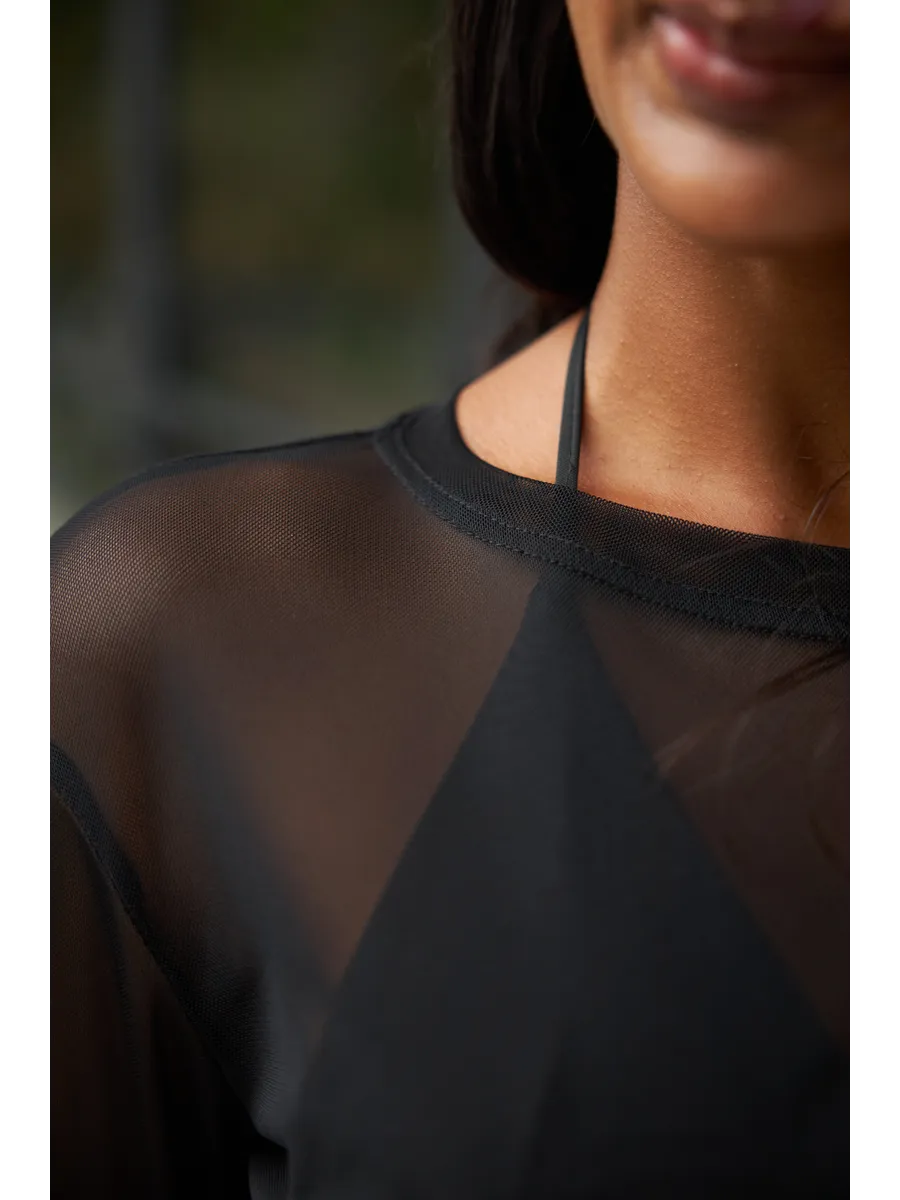Blusa Segunda Pele Tule Transparente