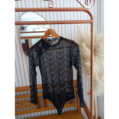 Body de Tule com Pedrarias – Glamour e Sensualidade Única