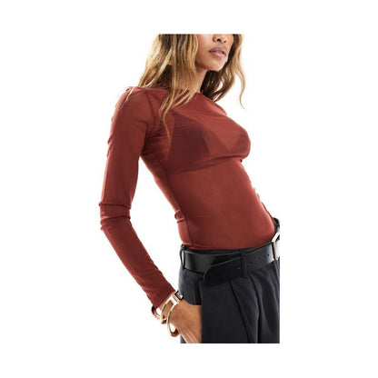 Body Tule Liso Vinho (Marsala) – Sofisticação e Conforto com Toque Intenso