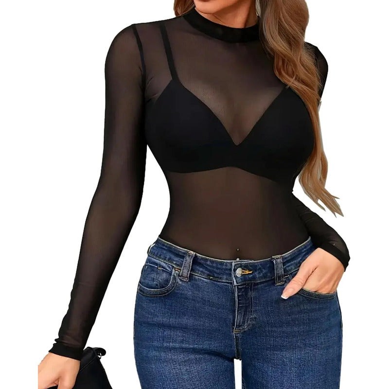 Body Tule Liso Preto - Elegância Clássica e Conforto Absoluto