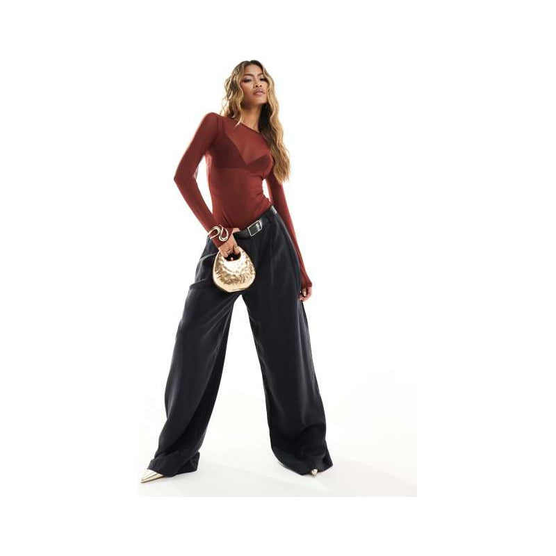 Body Tule Liso Vinho (Marsala) – Sofisticação e Conforto com Toque Intenso