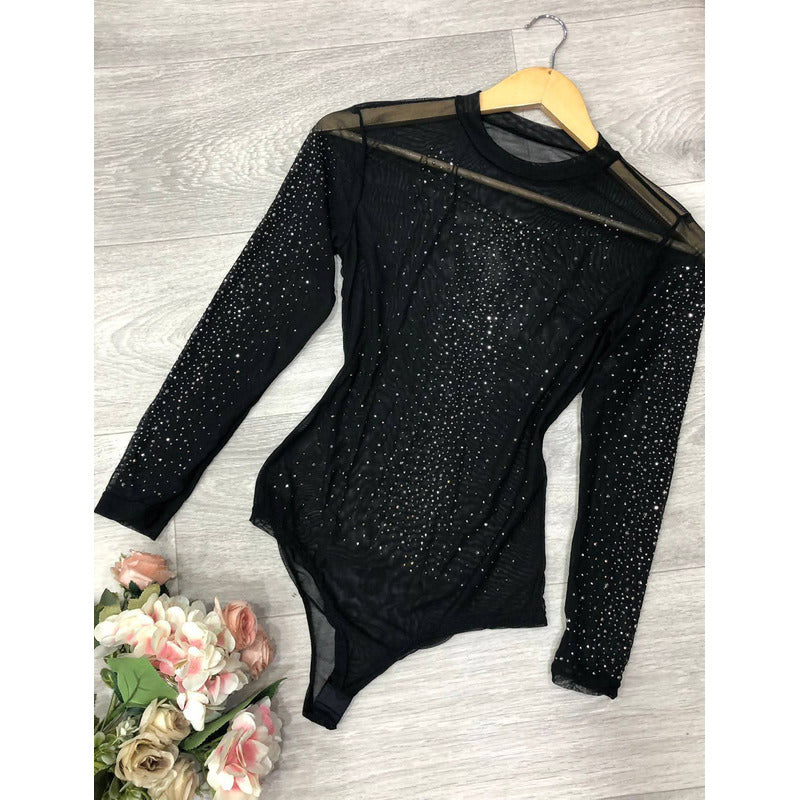 Body Pedraria Brilho Cheio Body Tule com Brilho - O Toque de Glamour que Faltava no Seu Look