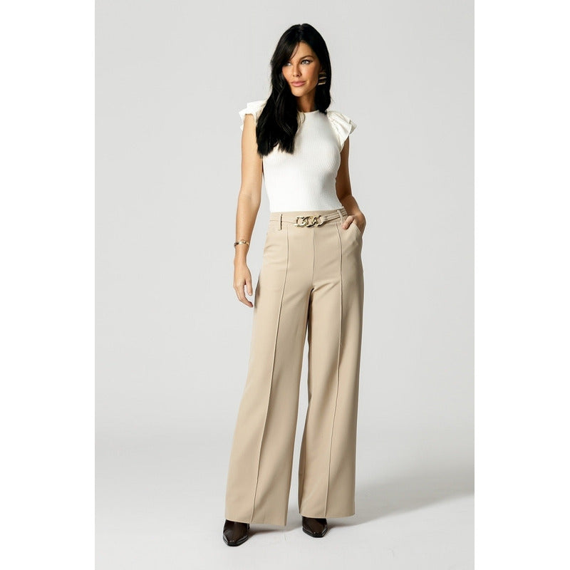 Blusa Canelada Feminina Manga Babados - Branco White Off