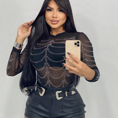 Body de Tule com Pedrarias – Glamour e Sensualidade Única