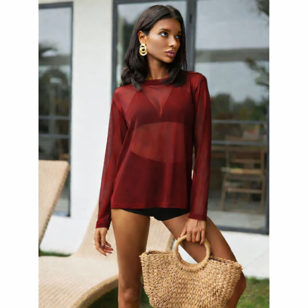 Blusa Segunda Pele Tule Transparente